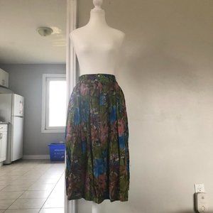 Handmade floral midi skirt